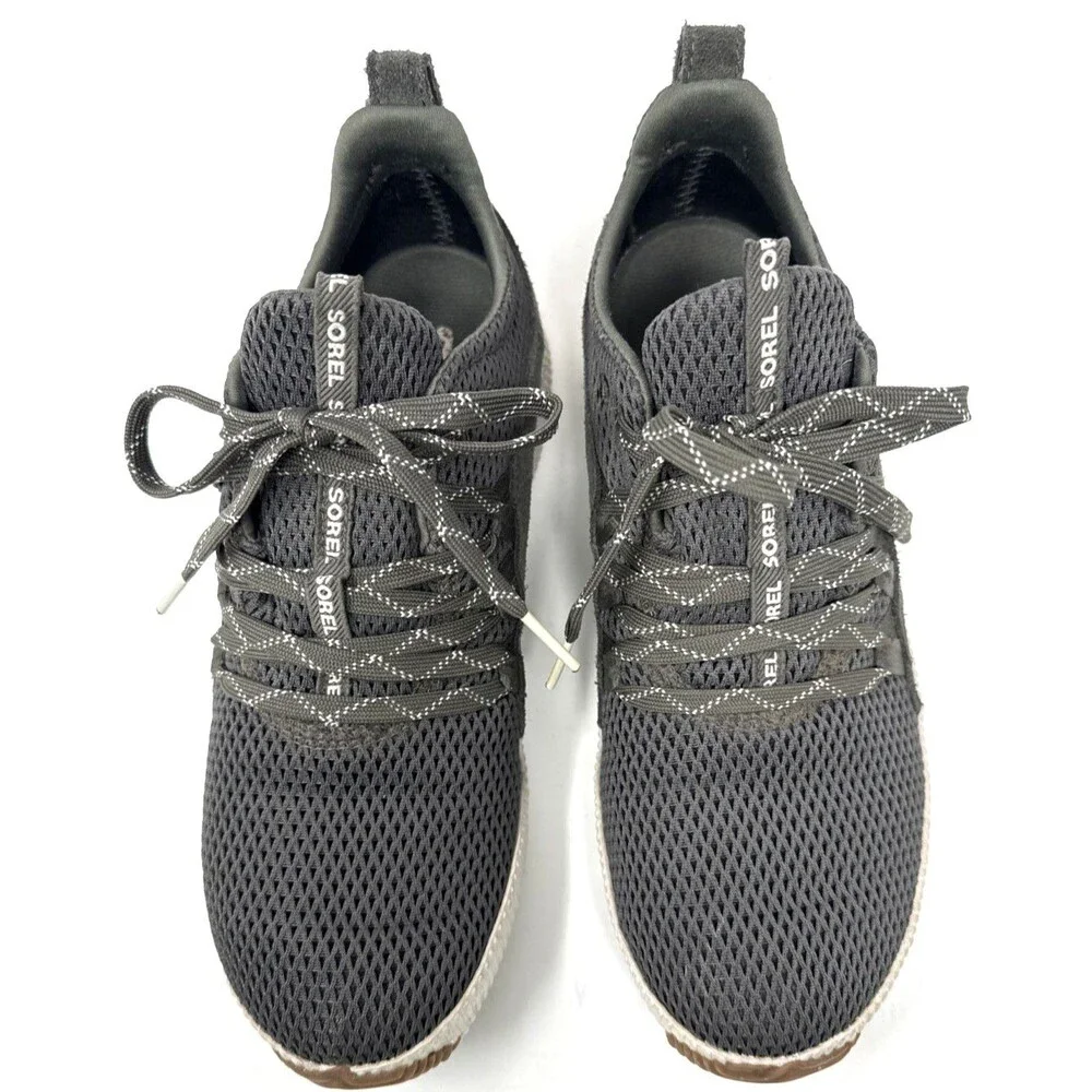 Sorel Out N About Plus Waterproof Sneaker Womens Size 8.5 Suede Mesh Olive Sage